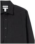 Men's Regular-Fit Long-Sleeve Casual Black Shirt
