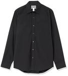 Men's Regular-Fit Long-Sleeve Casual Black Shirt