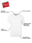 Hanes Men's Moisture-Wicking Cotton Crew Tee 6-Pack