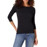 Slim-Fit 3/4 Sleeve Boat Neck Tee - Black