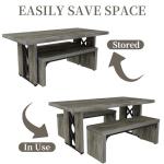 3-Piece Dining Table Set for 6-8 People