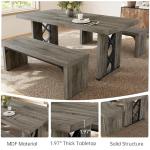 3-Piece Dining Table Set for 6-8 People