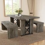 3-Piece Dining Table Set for 6-8 People