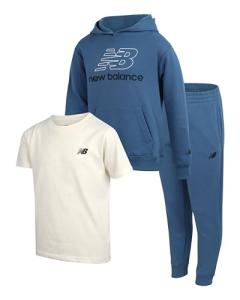 New Balance Boys 3-Piece Jogger Set, Heron Blue