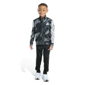 adidas Boys Camo Jacket and Jogger Set, Black