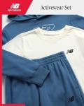 New Balance Boys 3-Piece Jogger Set, Heron Blue