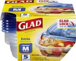 Glad 25 Oz Medium Square Food Storage Containers - 5 Pack