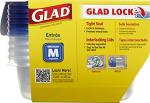 Glad 25 Oz Medium Square Food Storage Containers - 5 Pack