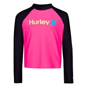 Hurley Girls Long Sleeve Rash Guard - Hyper Pink