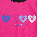 Hurley Girls' Black and Pink Heart Pajama Set