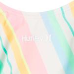 Hurley Girls' Flounce Bikini Set, Pale Ivory Stripes
