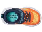 Skechers Toddler Meteor-Lights Sneaker, Navy/Orange