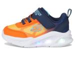 Skechers Toddler Meteor-Lights Sneaker, Navy/Orange