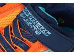 Skechers Toddler Meteor-Lights Sneaker, Navy/Orange