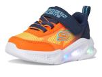 Skechers Toddler Meteor-Lights Sneaker, Navy/Orange