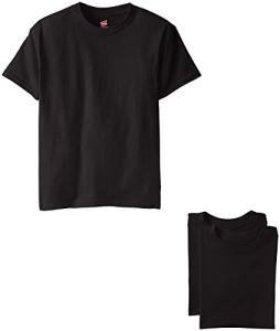 Hanes Big Boys' Black Cotton T-Shirt 3-Pack