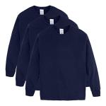 Hanes Boys Navy Long Sleeve T-Shirt 3-Pack