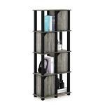 Furinno Brahms 5-Tier Storage Shelf, Oak/Black