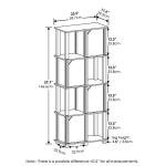 Furinno Brahms 5-Tier Storage Shelf, Oak/Black