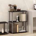 Furinno 3-Tier Corner Storage Shelf, Black