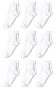 Amazon Essentials Girls' Cotton Blend Uniform Socks