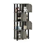Furinno Brahms 5-Tier Storage Shelf, Oak/Black