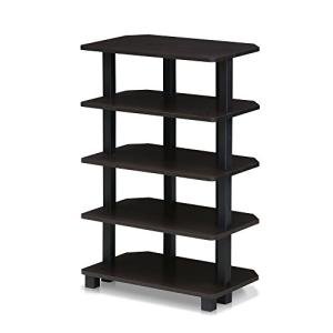 Furinno 5-Tier Corner Storage Shelves, Espresso