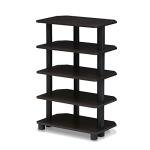 Furinno 5-Tier Corner Storage Shelves, Espresso