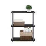 Furinno 3-Tier Corner Storage Shelf, Black