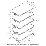 Furinno 5-Tier Corner Storage Shelves, Espresso