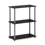 Furinno 3-Tier Corner Storage Shelf, Black