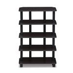 Furinno 5-Tier Corner Storage Shelves, Espresso