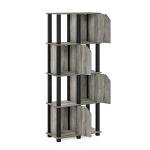 Furinno Brahms 5-Tier Storage Shelf, Oak/Black