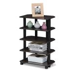 Furinno 5-Tier Corner Storage Shelves, Espresso