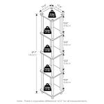 Furinno 5-Tier Corner Storage Shelves - White