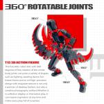 ROBTDUUMY T13 3D Action Figure Set - Black/Red