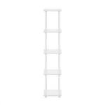 Furinno 5-Tier Corner Storage Shelves - White