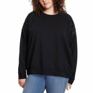 Gloria Vanderbilt Black Lace Pullover for Women