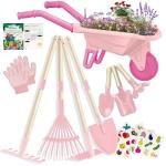 Kids Gardening Tools Set with Wheelbarrow for Fun