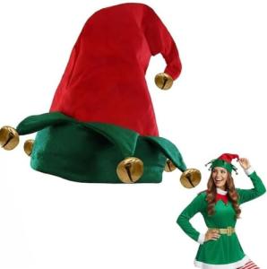 Nicky Bigs Unisex Elf Hat with Jingle Bells