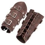 Medieval Leather Gauntlet Bracelets for Costumes