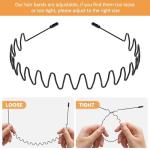 WantGor 6-Pack Non-Slip Metal Headbands for Sports