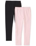 Girls' Leggings 2 Pack - Black/Shell, XL