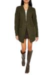 Forever 21 Women's Chunky Knit Cardigan - Olivine Green