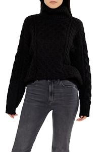 Forever 21 Women's Black Cable Knit Sweater