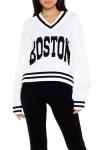 Forever 21 Women's Boston Striped Sweater Black/White