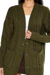 Forever 21 Women's Chunky Knit Cardigan - Olivine Green