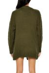 Forever 21 Women's Chunky Knit Cardigan - Olivine Green