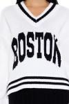 Forever 21 Women's Boston Striped Sweater Black/White