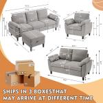 Chireca 4-Piece Modern L-Shaped Sectional Sofa Set